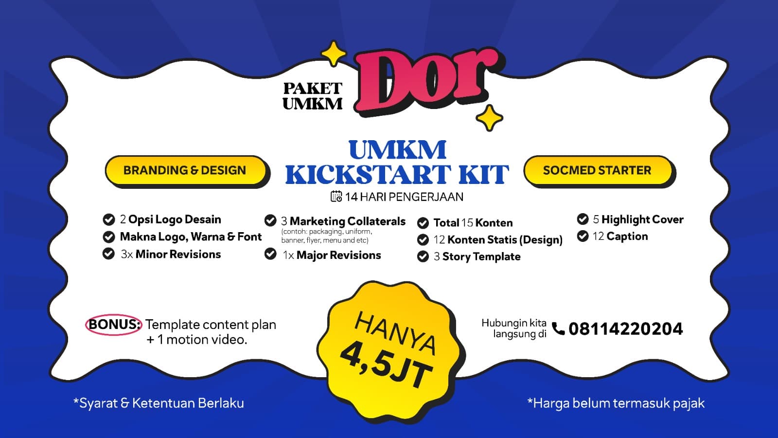 Paket Branding UMKM Lengkap Mulai 1,5 Juta: Solusi Hemat untuk Bisnis Naik Kelas